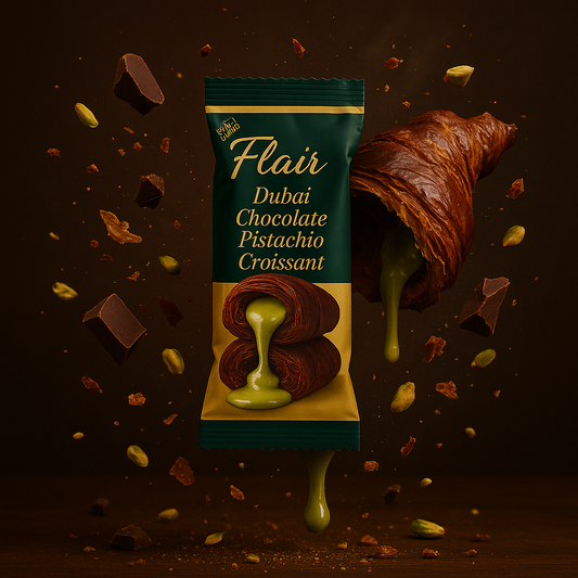 Flair Dubai Chocolate Pistachio Croissants - 4pcs Pack (160g)