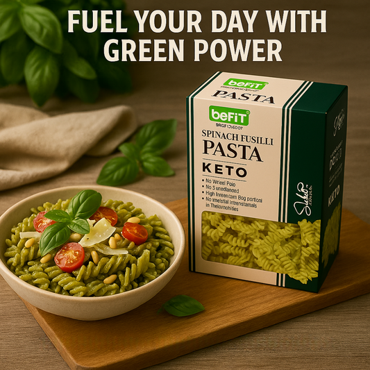 Befit Spinach Fusilli Keto Pasta - 200gm