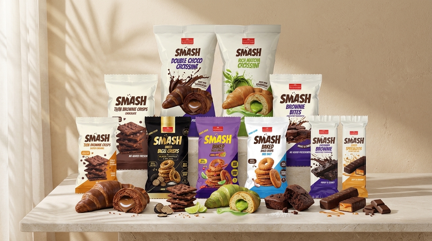 SMASH — snacks engineered for speed and shelf-life