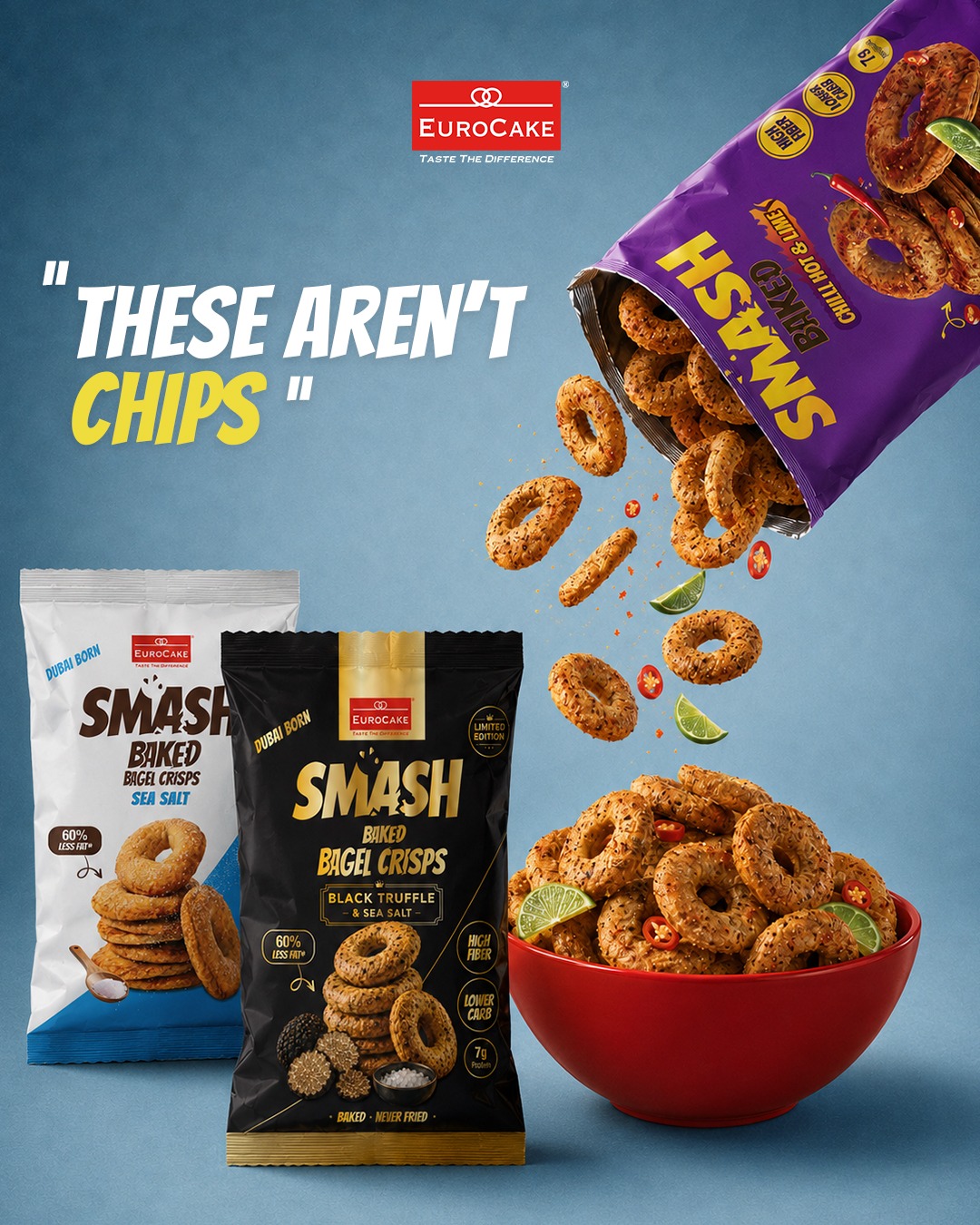 SMASH Baked Bagel Crisps — baked, never fried