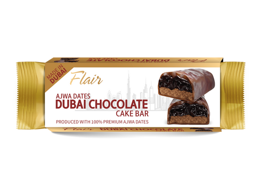 Flair Dubai Ajwa Dates Chocolate Cake Bar - 12pcs Box (480gm)