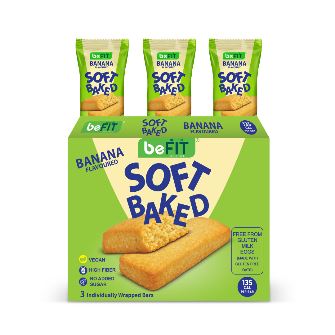 beFIT Soft-Baked Bars Banana - 3pcs Box (105gm)