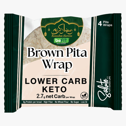 BeFit Brown Pita Wrap Lower Carb Keto 200gm
