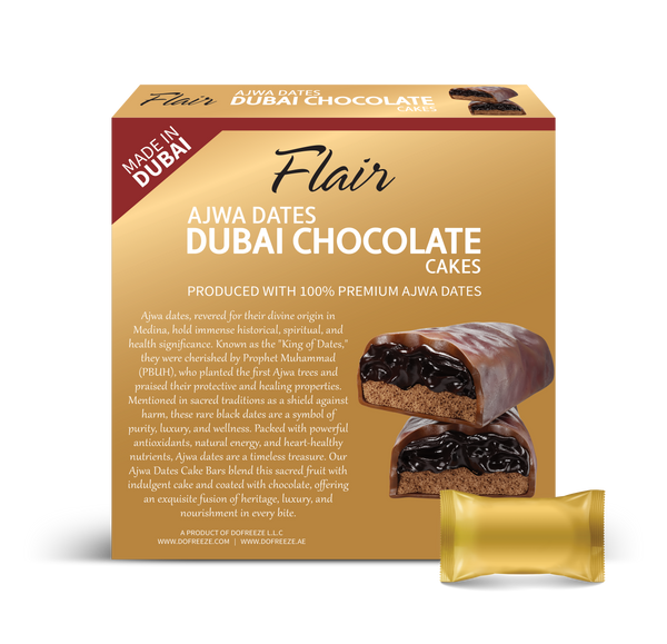 Ajwa Dates Dubai Chocolate Cake Bar (6pcs per Box)