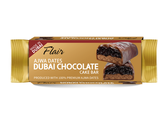 Flair Dubai Ajwa Dates Chocolate Cake Bar - 12pcs Box (660gm)