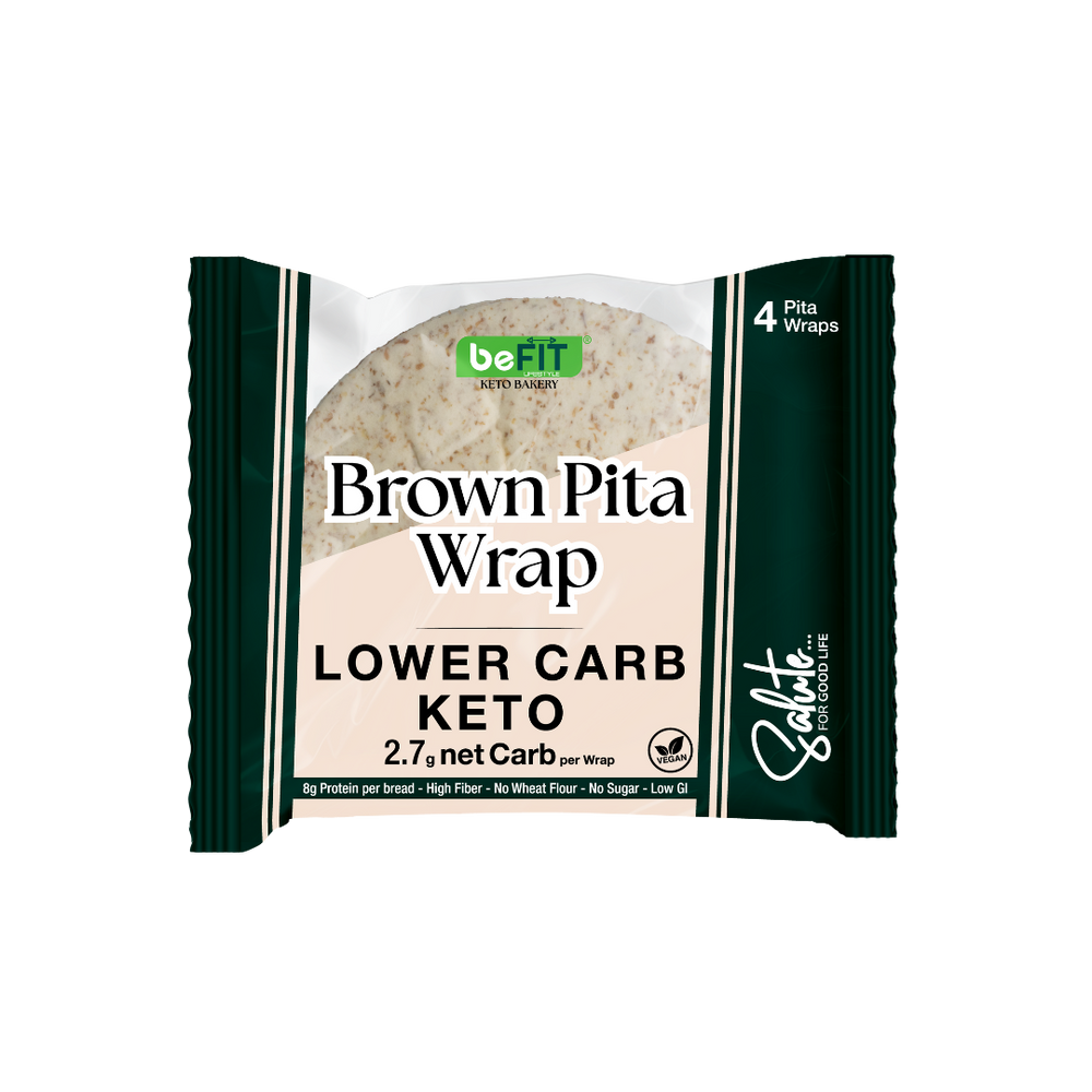 BeFit Brown Pita Wrap Lower Carb Keto 200gm