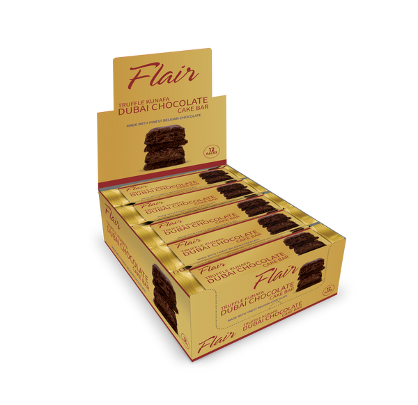 Truffle Kunafa Dubai Chocolate Cake Bar (12pcs per Box)