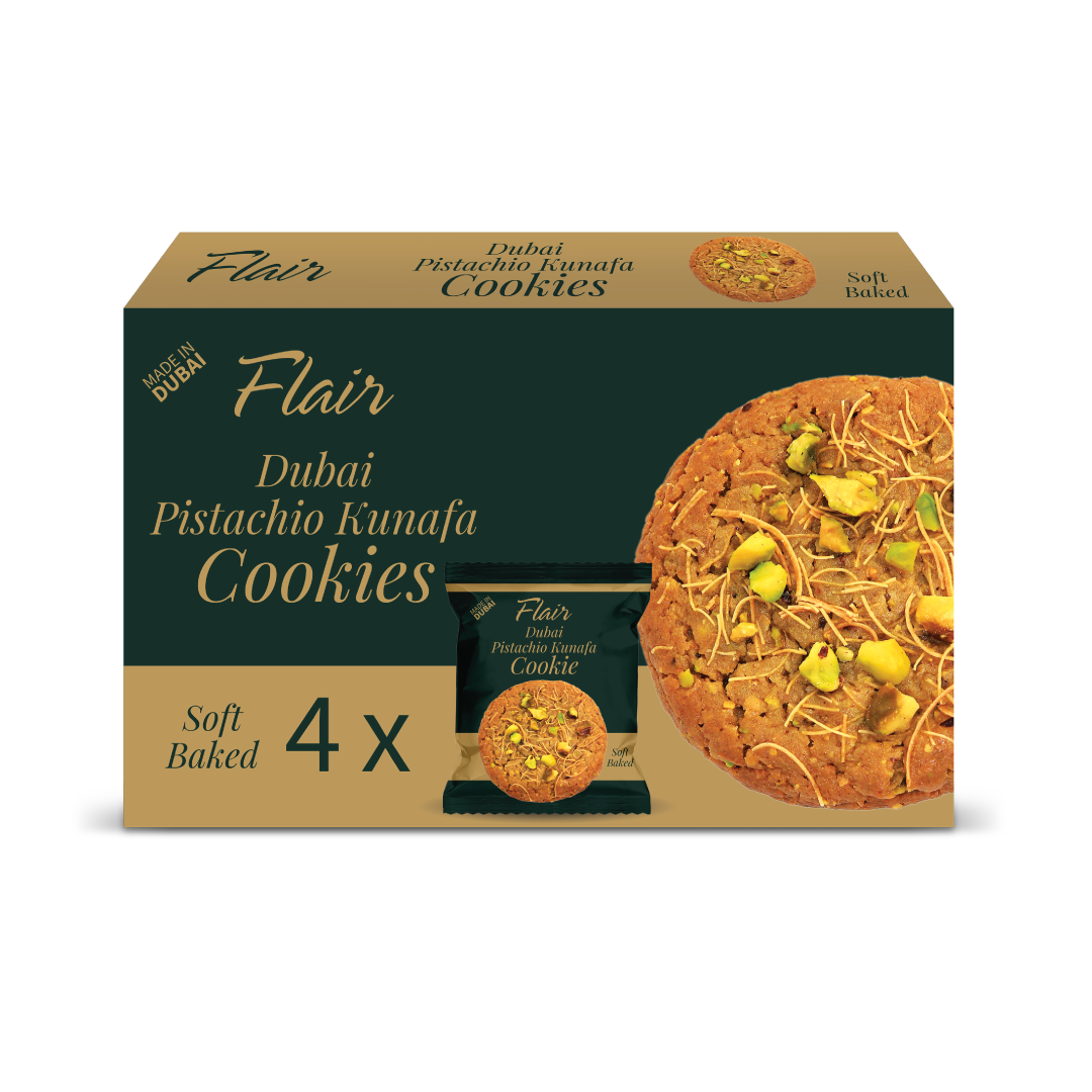 Flair Dubai Pistachio Kunafa Cookie - 4pcs Pack (120gm)