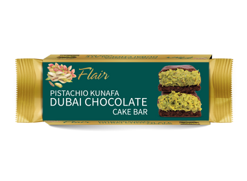 Pistachio Kunafa Dubai Chocolate Cake Bar Single