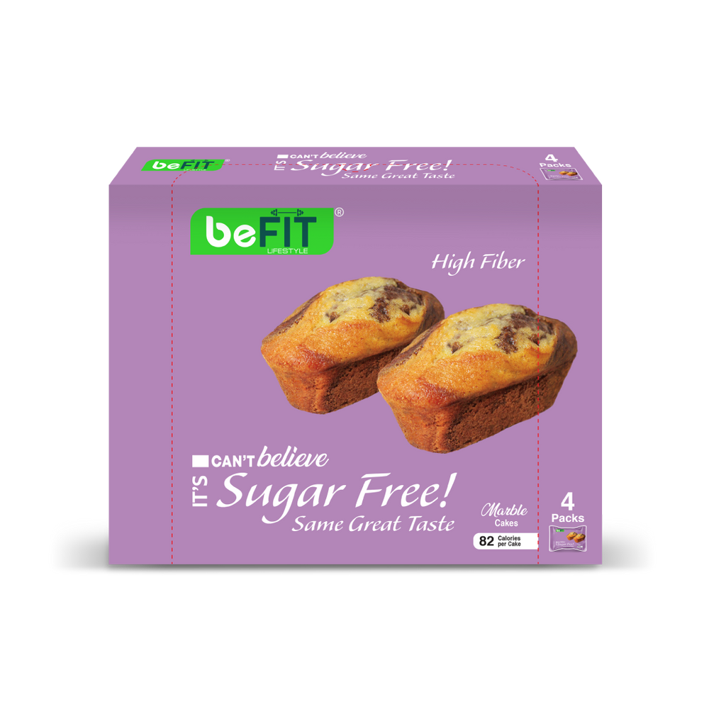 beFIT Sugar-Free Marble Cake - 4pcs Box (184gm)