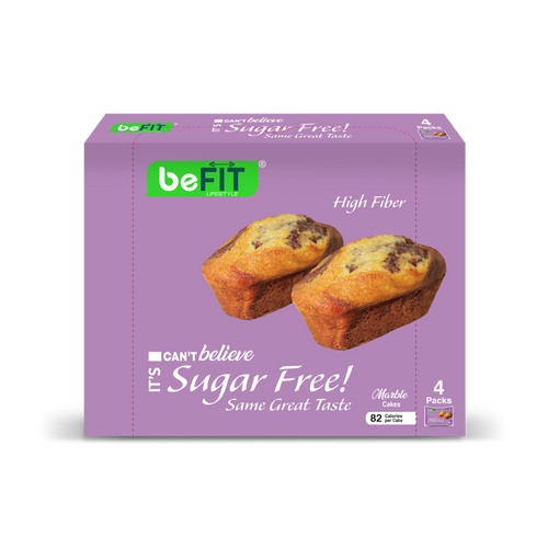 beFIT Sugar-Free Marble Cake - 4pcs Box (184gm)