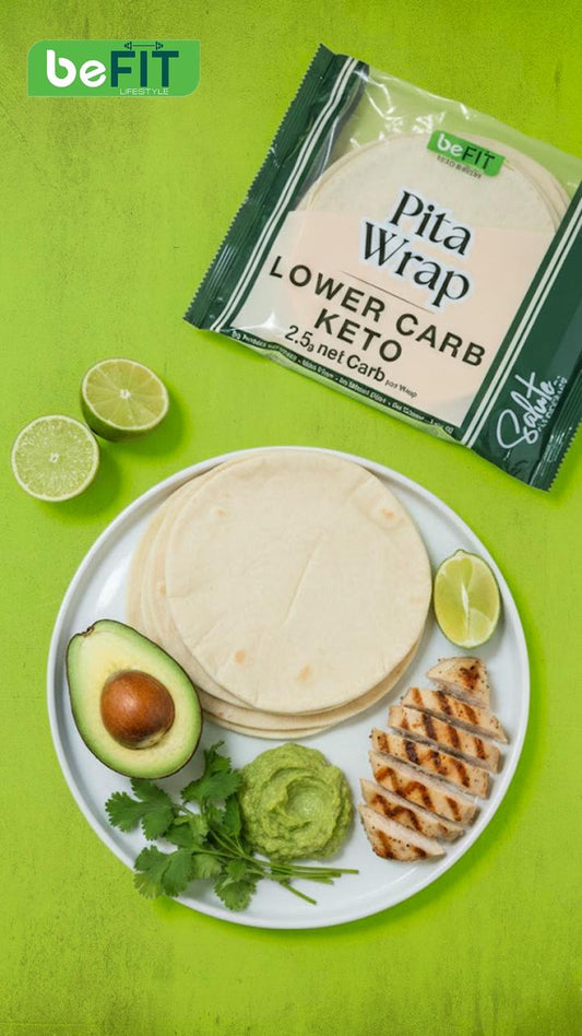 BeFit Pita Wrap Lower Carb Keto 200gm + BeFit Brown Pita Wrap Lower Carb Keto @20%Off