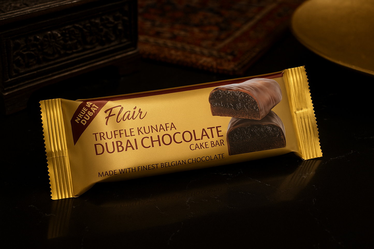 Flair Dubai Ajwa Dates Chocolate Cake Bar - 6pcs Box (165gm)