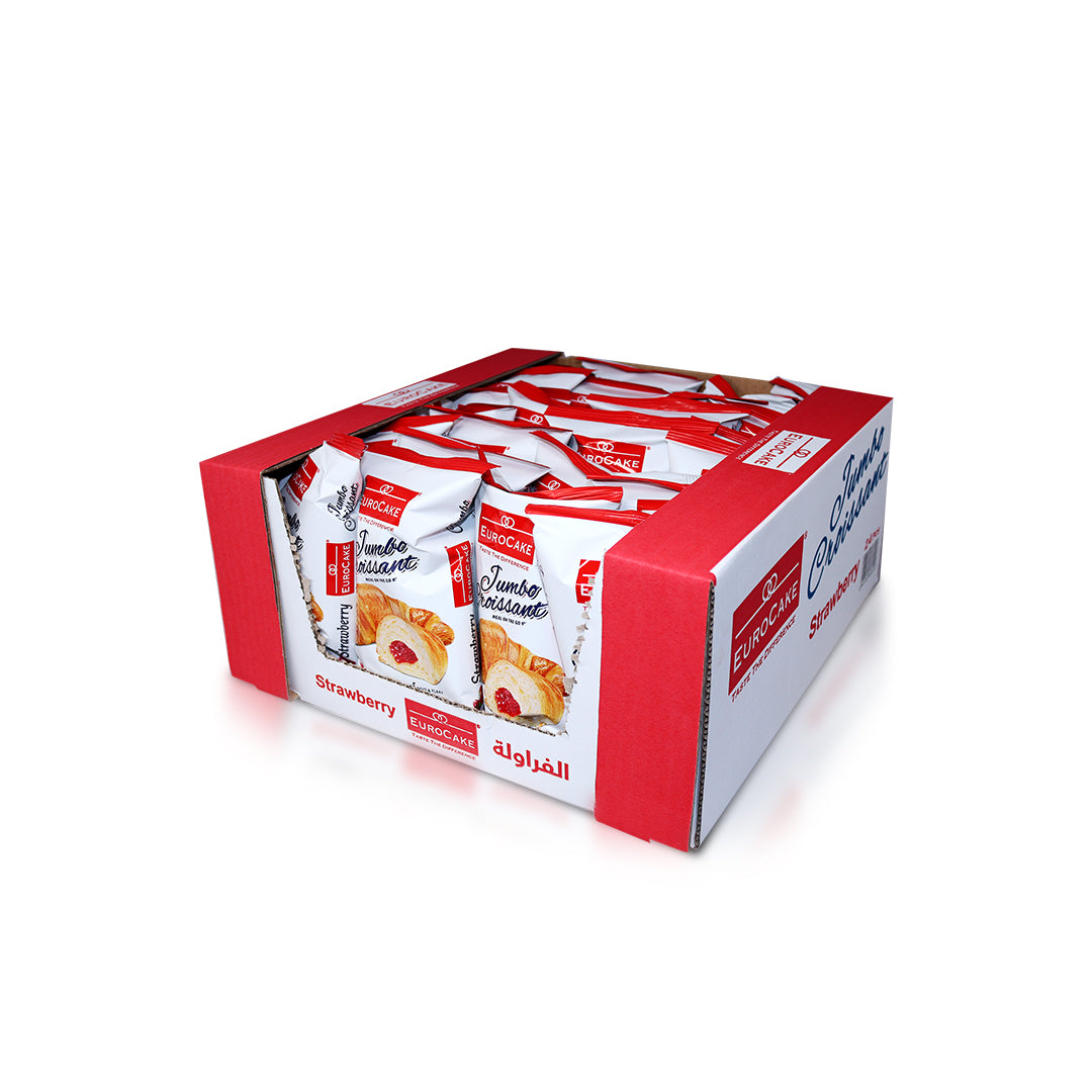 Eurocake Jumbo Croissant Strawberry 24pc Tray