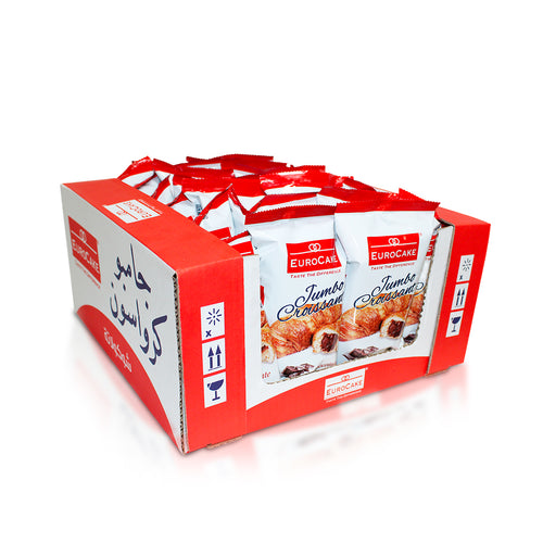 Eurocake Jumbo Croissant Chocolate 24pc Tray
